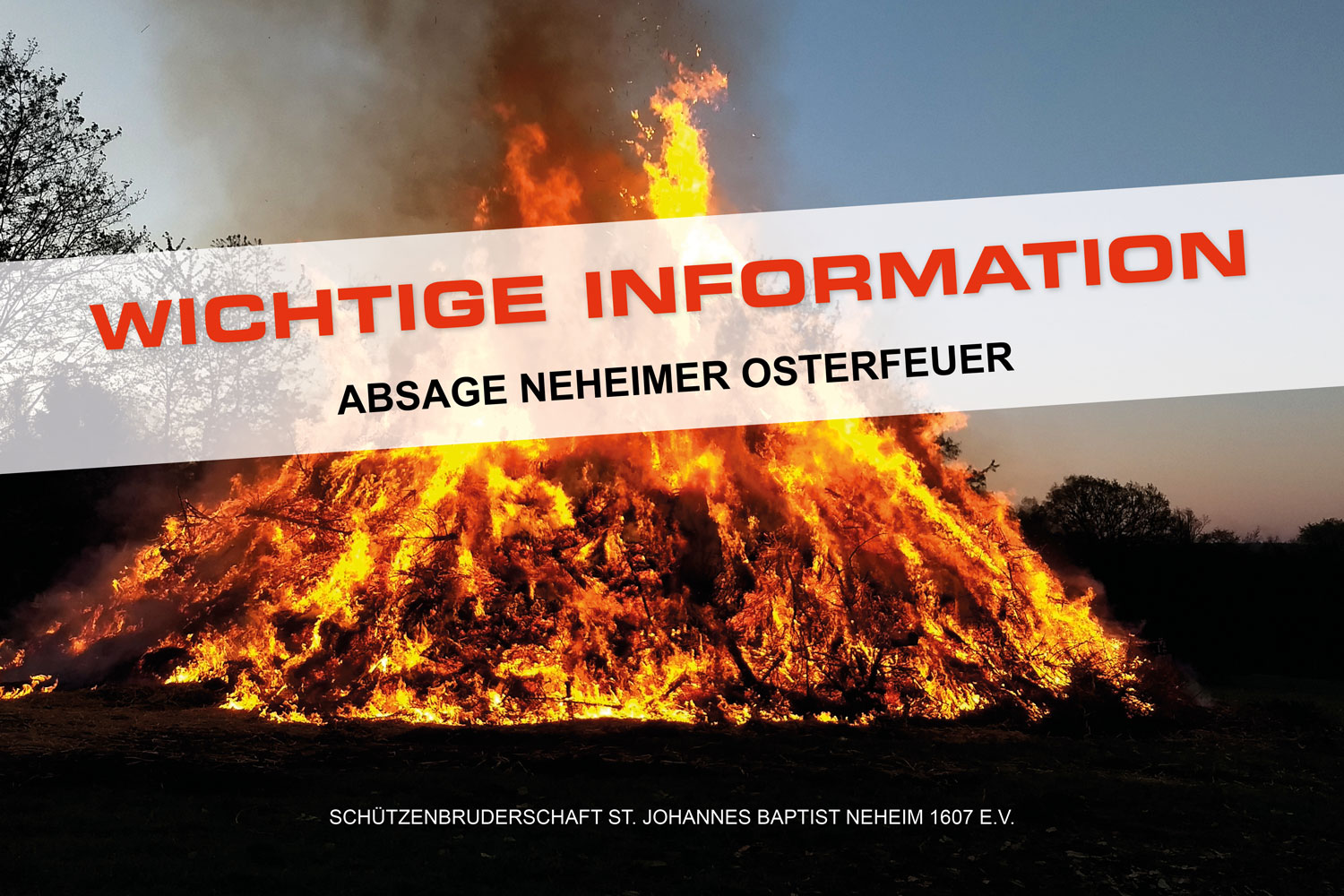 Absage Osterfeuer